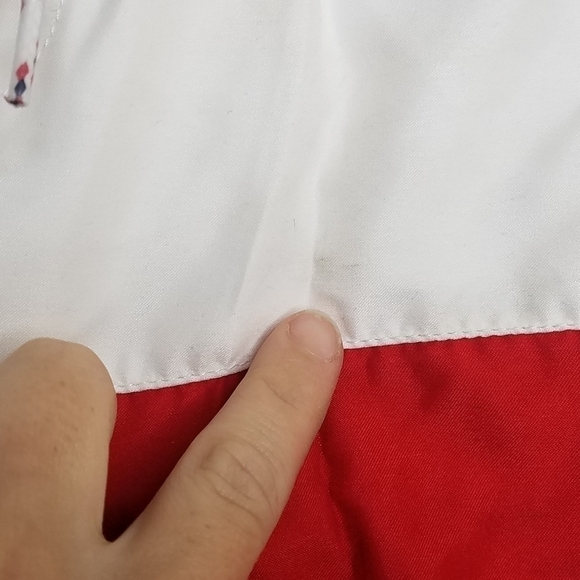 Lands' End Patriotic USA Color Block Swim Trunks M 10/12 - Picture 4 of 6